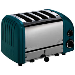 Dualit Made to Order Classic 4-Slice Toaster Stainless Steel/Water Blue Matt